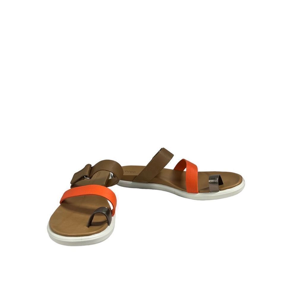 ECCO Simpil Slide Sandal In Stone/ Calendula/ Whisky